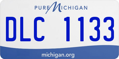 MI license plate DLC1133