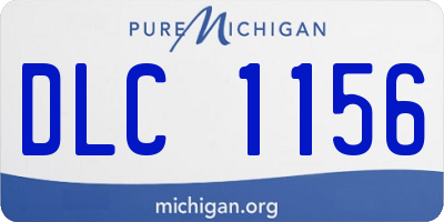 MI license plate DLC1156