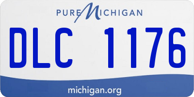 MI license plate DLC1176