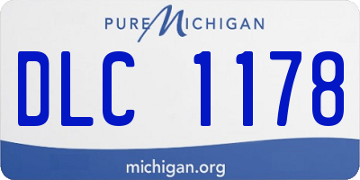 MI license plate DLC1178