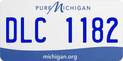 MI license plate DLC1182