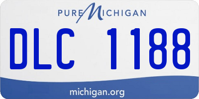 MI license plate DLC1188