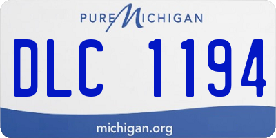 MI license plate DLC1194