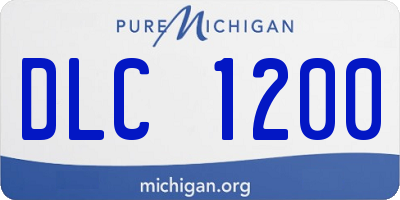 MI license plate DLC1200