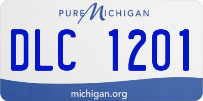 MI license plate DLC1201