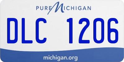 MI license plate DLC1206