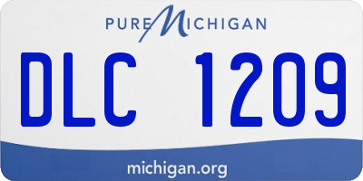 MI license plate DLC1209