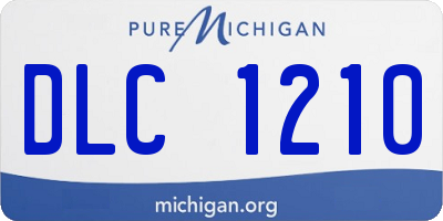 MI license plate DLC1210