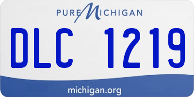 MI license plate DLC1219