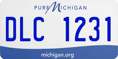 MI license plate DLC1231