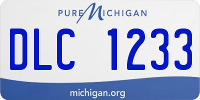 MI license plate DLC1233