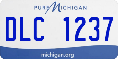 MI license plate DLC1237