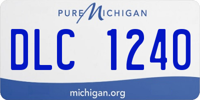 MI license plate DLC1240