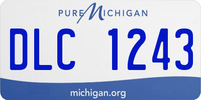 MI license plate DLC1243