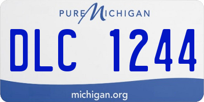 MI license plate DLC1244