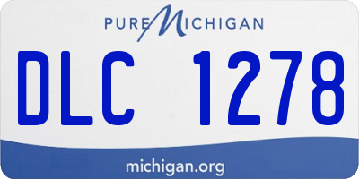 MI license plate DLC1278