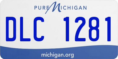 MI license plate DLC1281