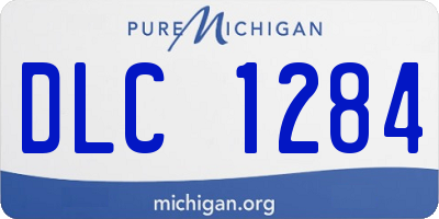 MI license plate DLC1284