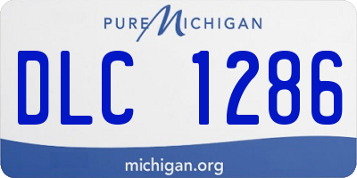 MI license plate DLC1286