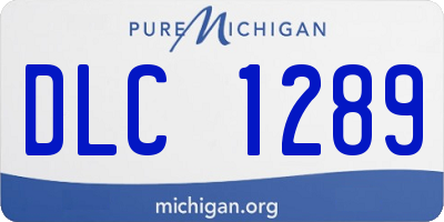 MI license plate DLC1289