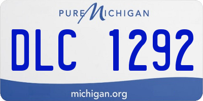 MI license plate DLC1292