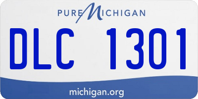 MI license plate DLC1301