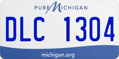 MI license plate DLC1304