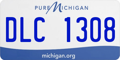 MI license plate DLC1308