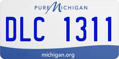 MI license plate DLC1311