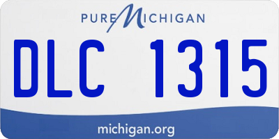 MI license plate DLC1315