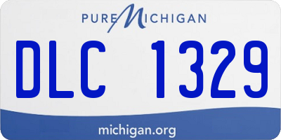 MI license plate DLC1329