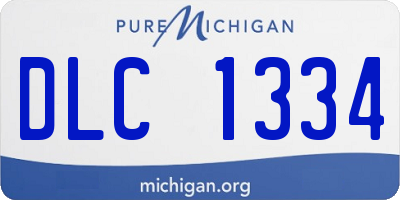 MI license plate DLC1334