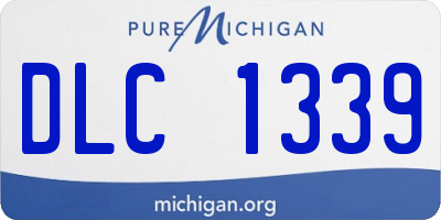 MI license plate DLC1339