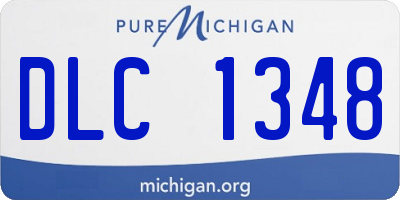 MI license plate DLC1348