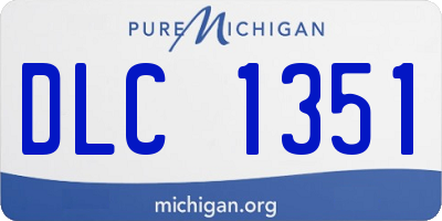 MI license plate DLC1351