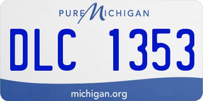 MI license plate DLC1353