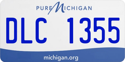 MI license plate DLC1355