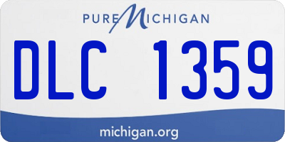 MI license plate DLC1359