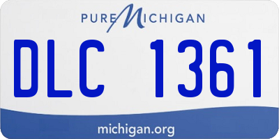 MI license plate DLC1361