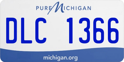 MI license plate DLC1366