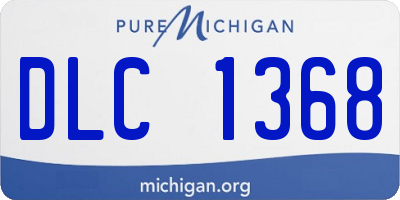 MI license plate DLC1368