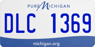 MI license plate DLC1369