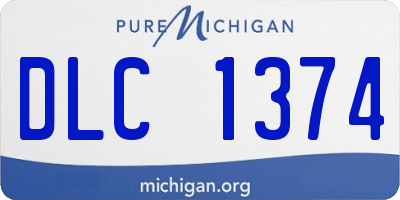 MI license plate DLC1374