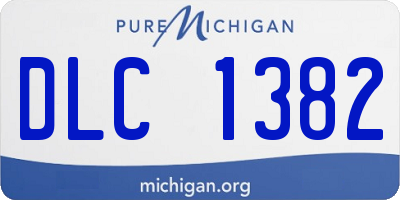 MI license plate DLC1382