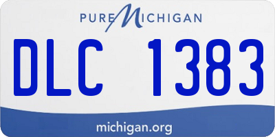 MI license plate DLC1383