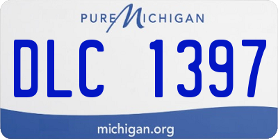 MI license plate DLC1397