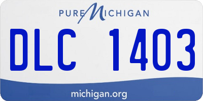 MI license plate DLC1403