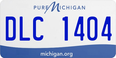 MI license plate DLC1404