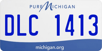 MI license plate DLC1413