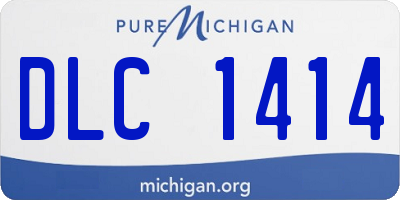 MI license plate DLC1414